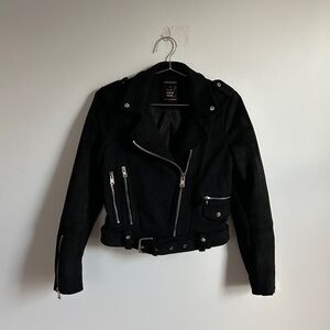 Zara cropped moto jacket